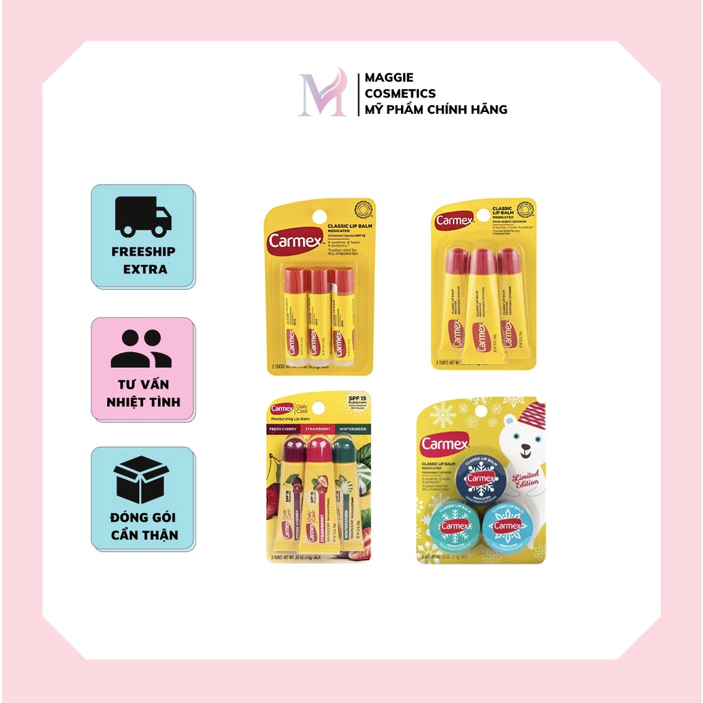 Set son dưỡng Carmex 3c