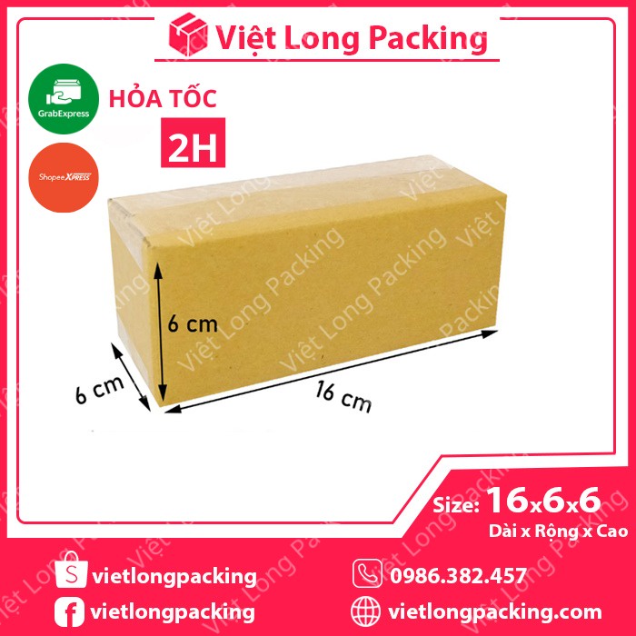 16x6x6 Combo 40 hộp carton gói hàng - Thùng giấy đóng hàng