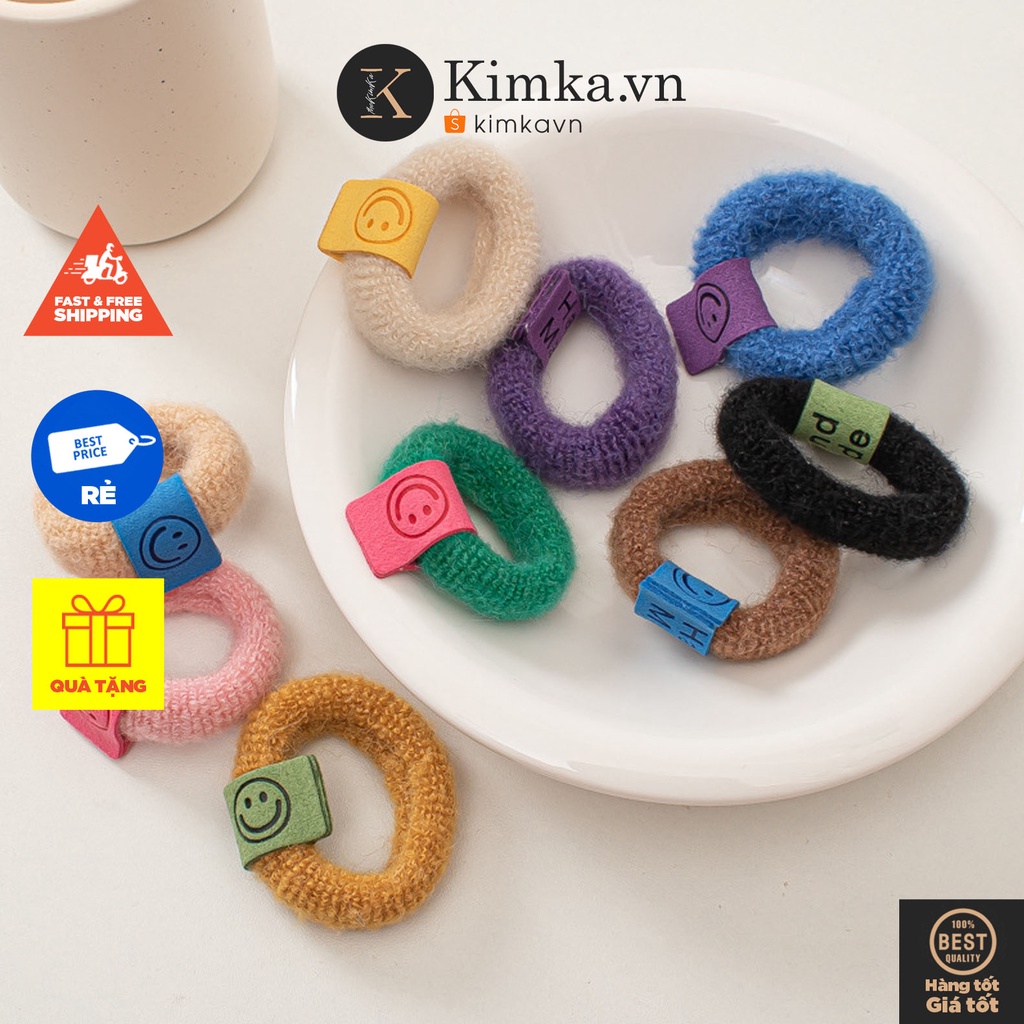 (0595) Chun Buộc Tóc Len Co Dãn Nhiều Màu Xinh Xắn Dễ Thương