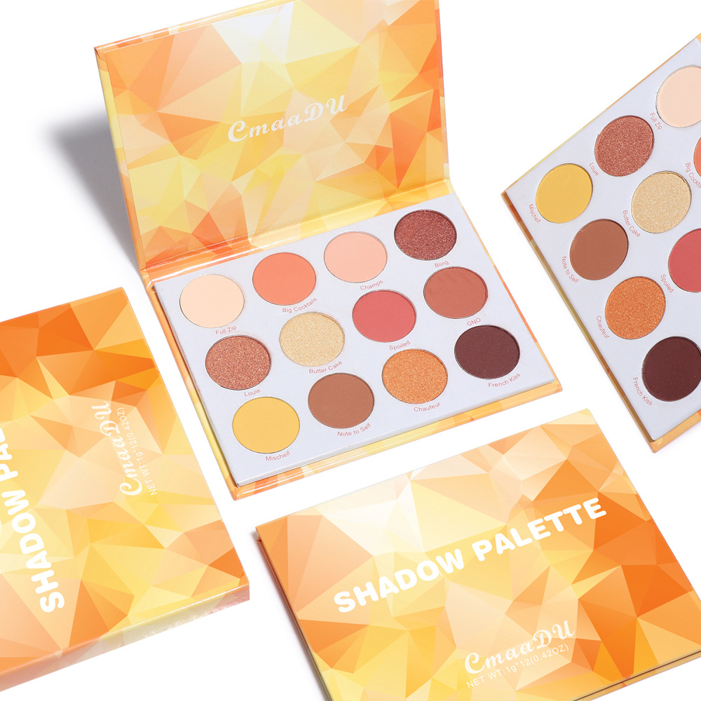 Bảng phấn mắt CmaaDu 12 màu lì lấp lánh chống thấm nước lâu trôi
 | BigBuy360 - bigbuy360.vn