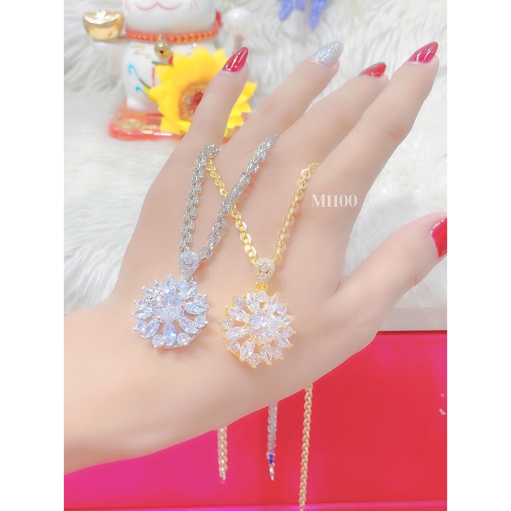 UHA - Mặt dây chuyền nữ mạ vàng 18K kiểu dáng sang trọng M1100VCK-128