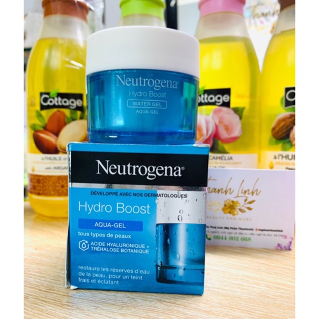 KEM DƯỠNG ẨM Neutrogena AQUA GEL mẫu mới bản Anh cho da dầu, da hỗn hợp dầu 50ml