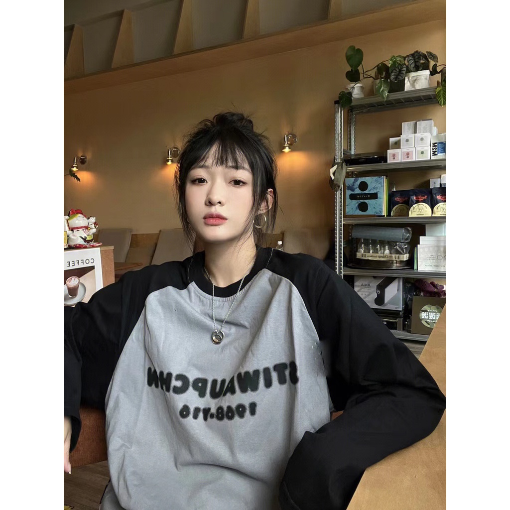 NRVP Áo Hoodie Tay Dài Oversize In Họa Tiết Phong Cách Hàn Quốc Kiểu Mới Cho Nam / Nữ