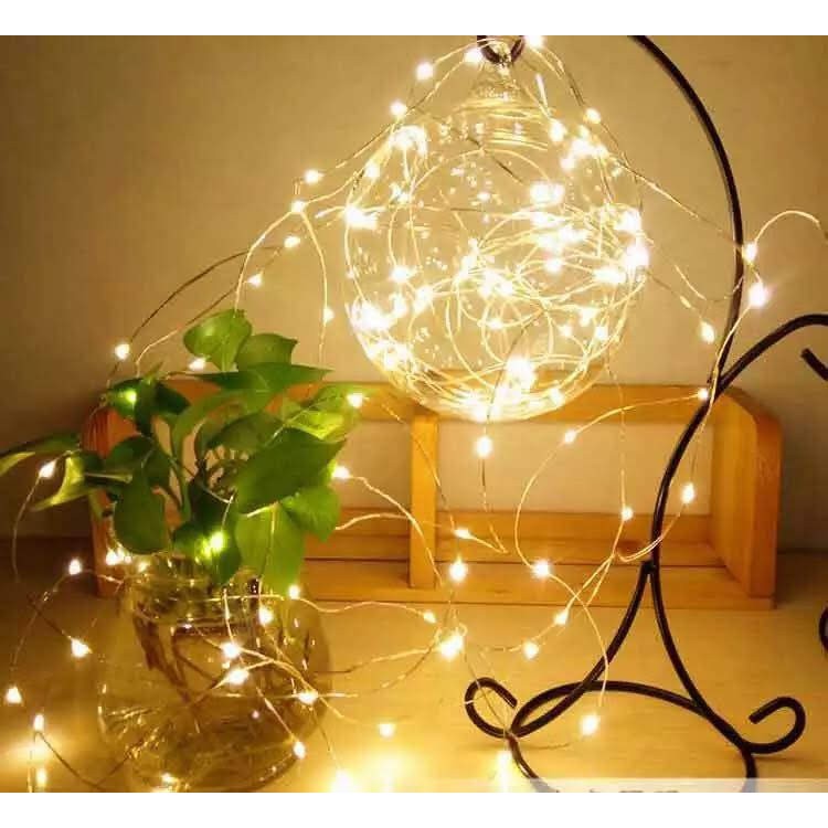 Dây đèn đom đóm Fairy Light dài 2m dùng pin tiểu con thỏ AA