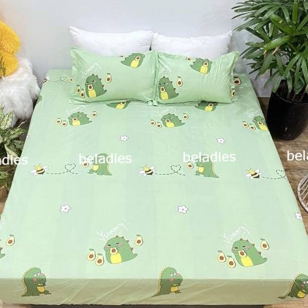 Ga giường đơn kí túc xá 1m2 2m  kèm vỏ gối nằm poly cotton