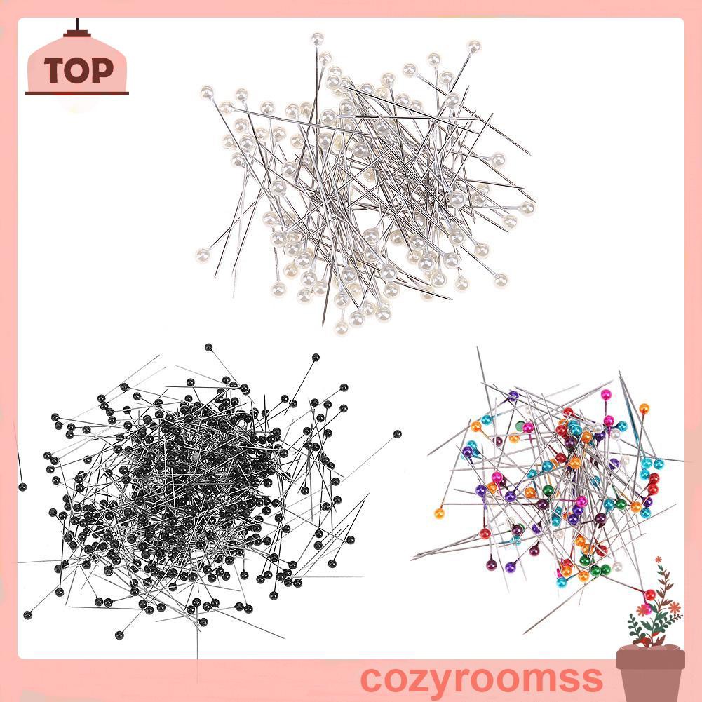 Cozyroomss 100pcs Round Pearl Head Sewing Needles Stitch Pins Wedding Bride Pins