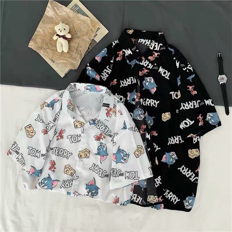 Áo sơmi hoạ tiết ❤️ Freesize 🌴 Nam nữ unisex/FREESHIP 99K ❤️