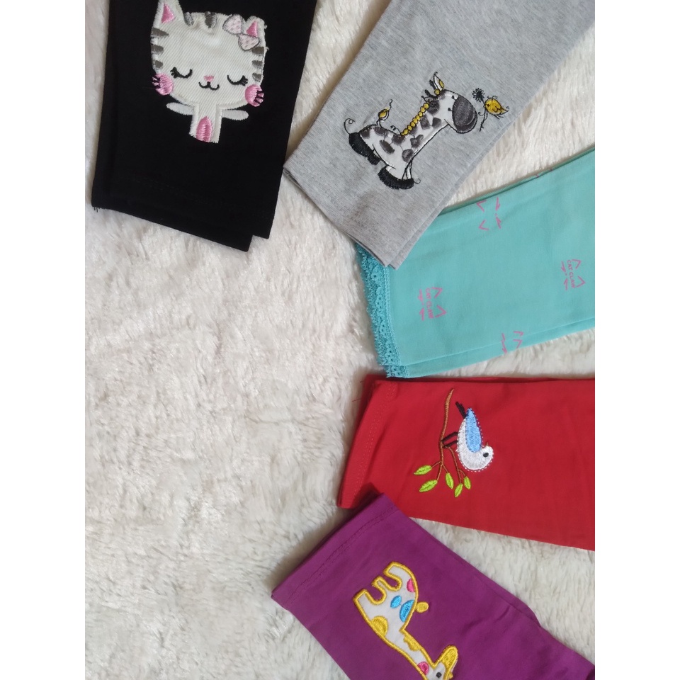 Quần Legging, quần thun ôm thêu (in) cho bé gái từ 8 đến 23 kg