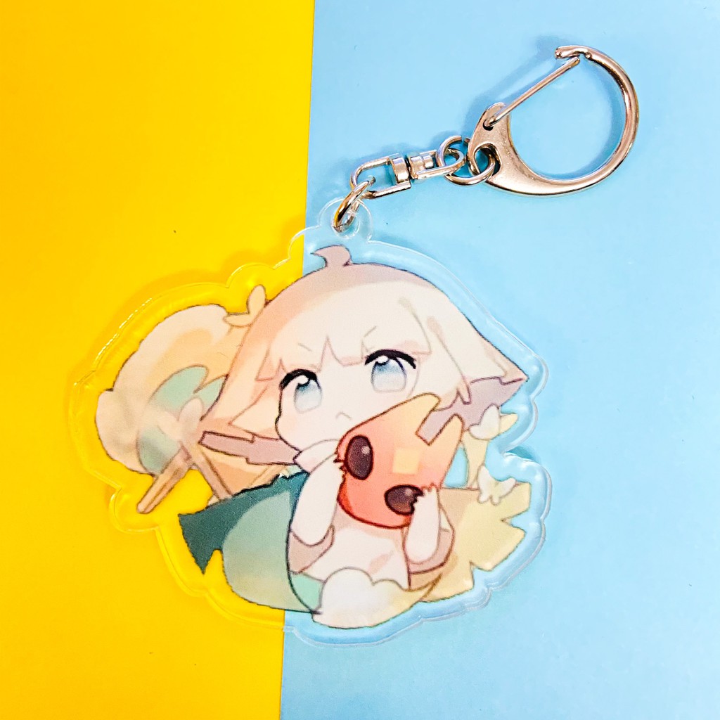 ( Mica trong acrylic ) Móc khóa SKY CHILDREN OF THE LIGHT VER VÀNG quà tặng xinh xắn dễ thương in hình anime chibi