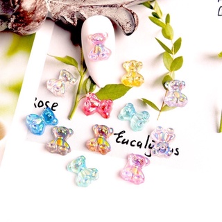 Khay tròn 10 charm gấu trang trí móng