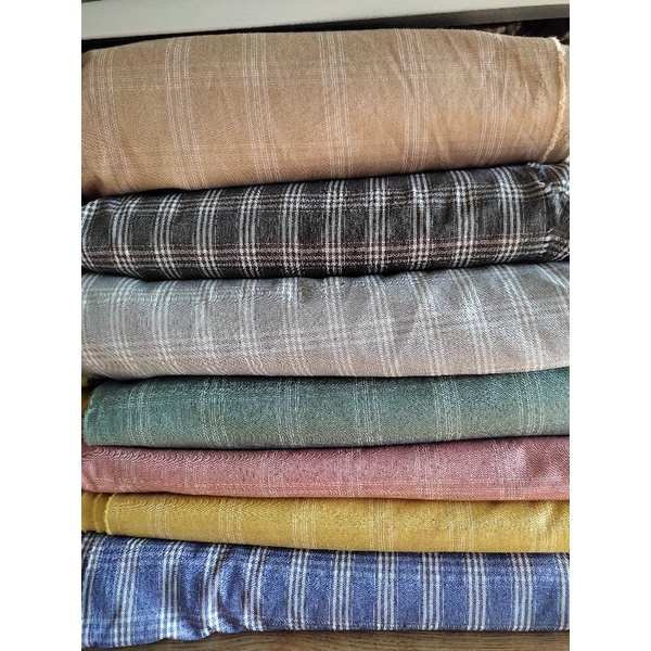 VẢI THÔ LỤA/THÔ THÁI CARO CÁC MÀU CỰC HOT