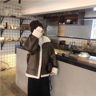Áo da lót lông ấm ulzzang