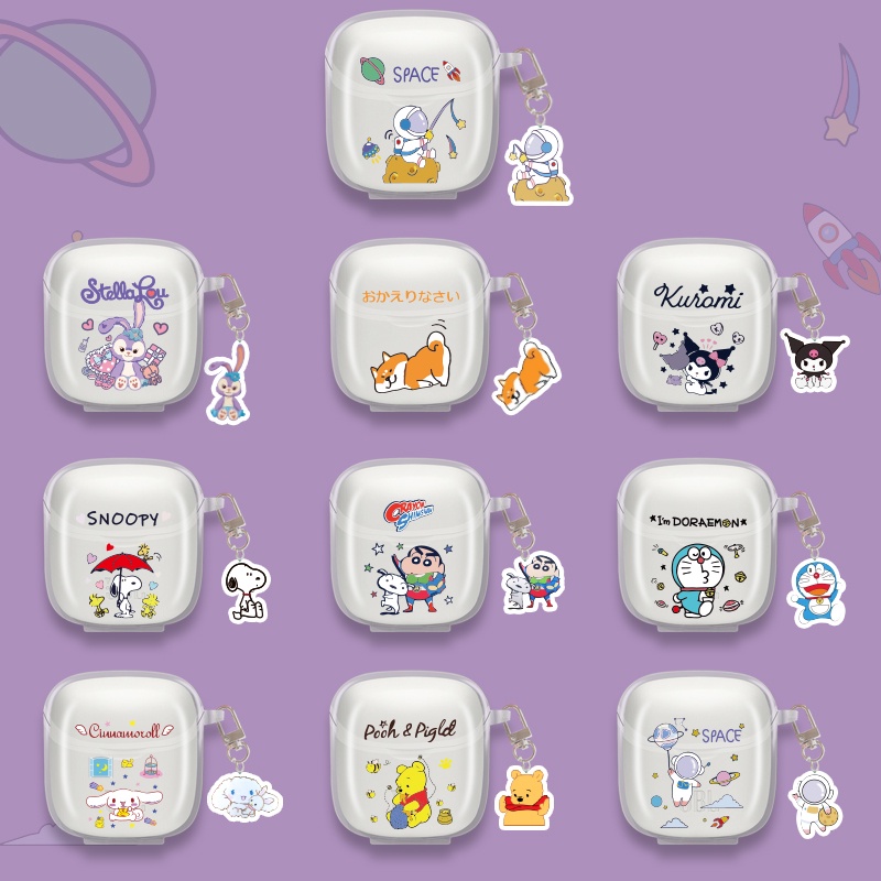 Vỏ Bảo Vệ Hộp Sạc Tai Nghe bluetooth Không Dây JBL Tune 225 TWS Bằng TPU Mềm Chống Sốc Họa Tiết Hoạt Hình Đơn Giản Ốp