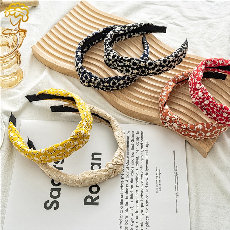 Mới Băng Đô Vải Bản Rộng Thắt Nút Phong Cách Âu Mỹ Cho Nữ