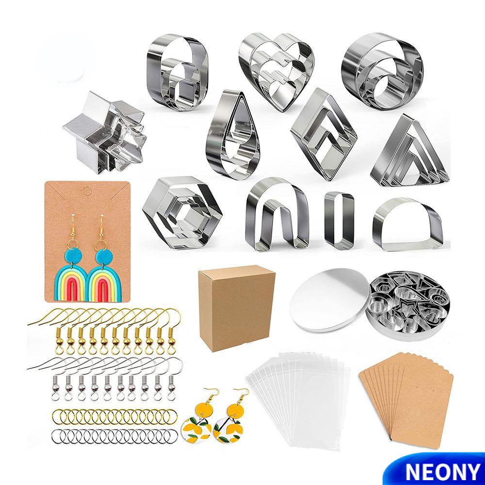Bộ khuôn cắt đất sét kèm móc làm trang sức thủ công tiện lợi