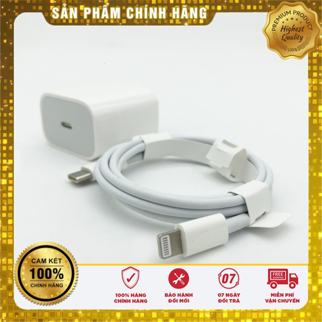 Bộ Sạc Nhanh iPhone 20W. Cáp Sạc Nhanh USB-C To Lightning Phù Hợp Với Máy 8/8P/X/XS/11/11Pro/12/12 Pro Max