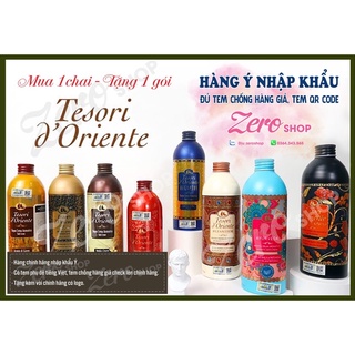 (tặng 3 gói sữa tắm)Sữa tắm xích 500ml Tesori D' Oriente. Đủ 18 mùi hương (kèm vòi)