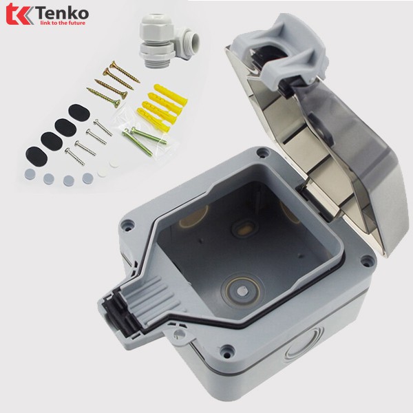 Combo Mặt Hộp Chống Nước Ổ Cắm Điện Vuông Ngoài Trời TK-IP66 - Tenko.com.vn