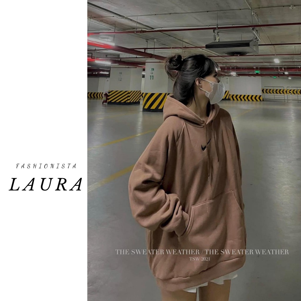 Áo hoodies nữ nỉ bông N ike 5 màu dáng thụng tay bo có mũ Laura Boutique - Áo hoodies nỉ bông nữ 5 màu | BigBuy360 - bigbuy360.vn