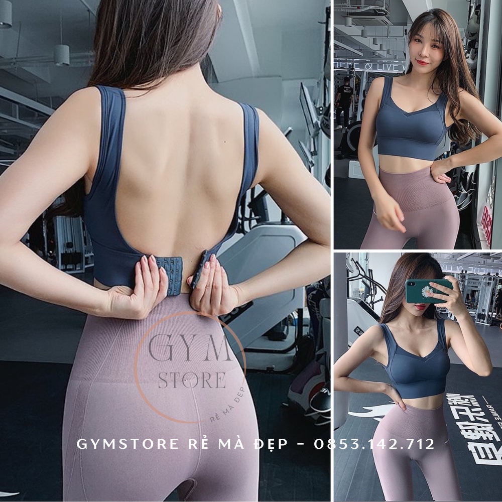 Áo Bra Hai Dây Croptop CÓ MÚT Thể Thao Nữ Tập Gym Yoga ❤️𝑯𝑨̀𝑵𝑮 𝑿𝑰̣𝑵❤️ Thun Poly Móc Cài Thoáng Mát Tôn Dáng 𝐆𝐘𝐌𝐒𝐓𝐎𝐑𝐄 401