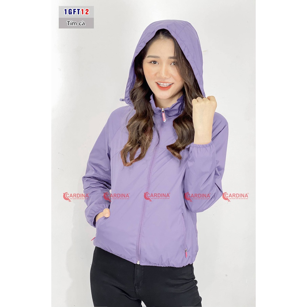 [CHÍNH HÃNG] Áo khoác gió nữ 2 lớp vân xước Cardina cản gió chống nước - kèm túi đựng siêu gọn | BigBuy360 - bigbuy360.vn