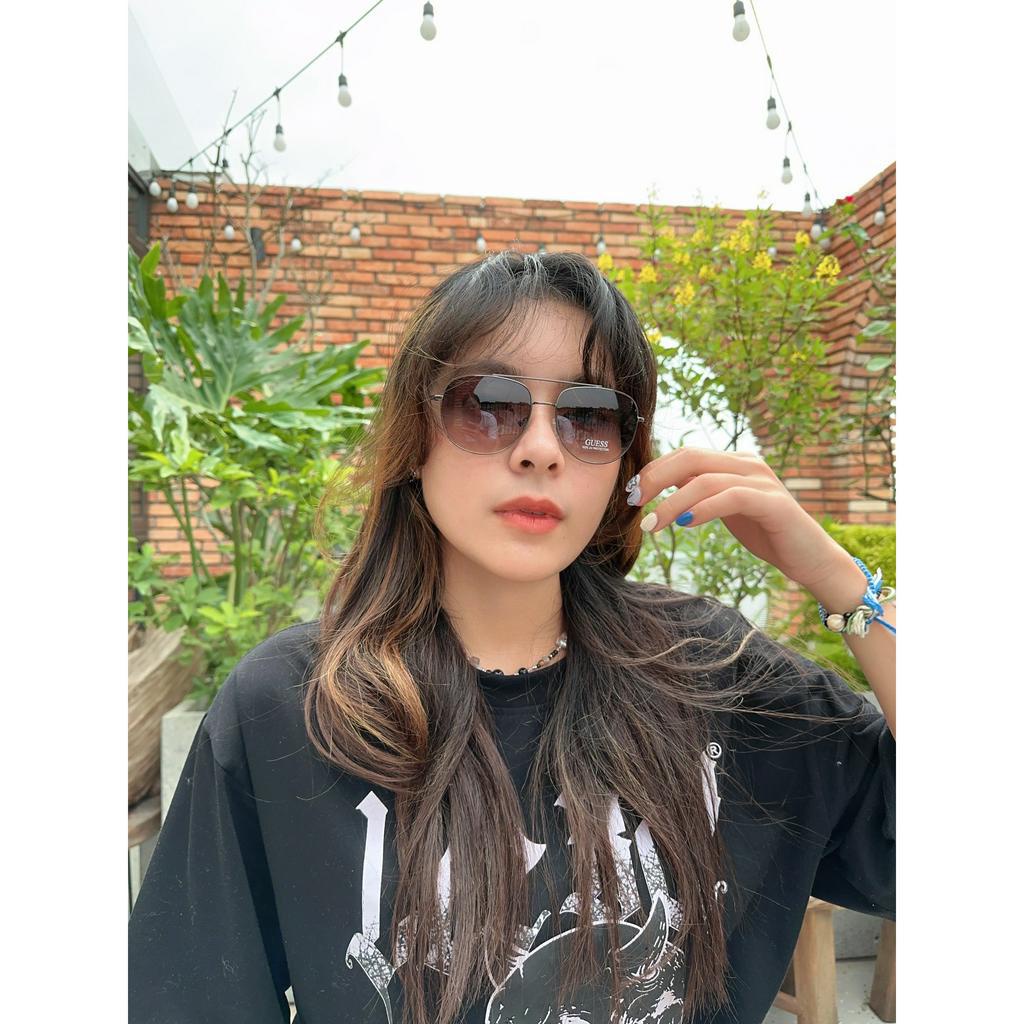 Kính Mát Guess gọng silver GF0226/S mắt xám khói  gọng silver, mắt xám khói