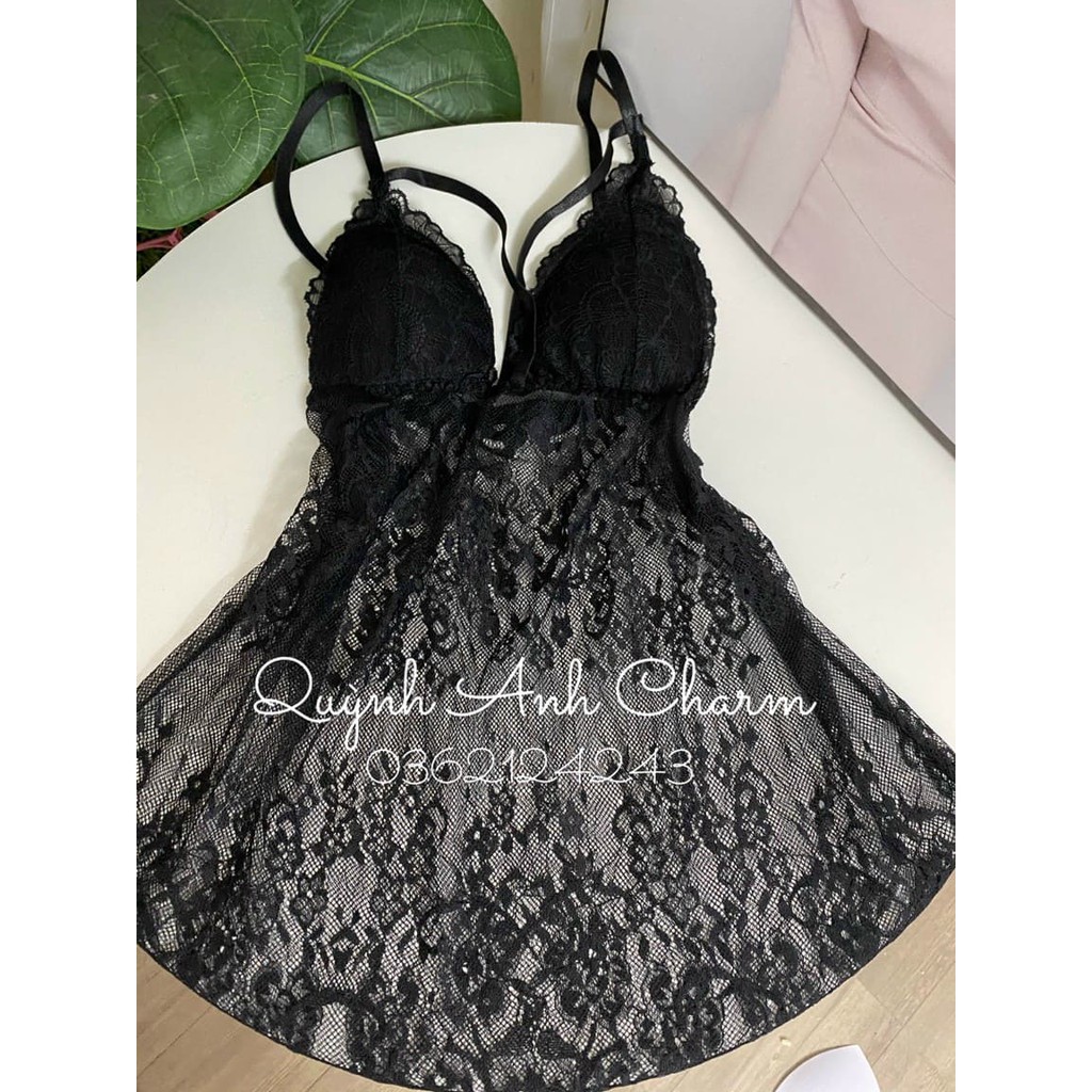 Sẵn sỉ _ Set choàng ren lụa sexy,đồ ngủ váy ngủ lụa ren hàng quảng châu cao cấp có mút ngực SP079