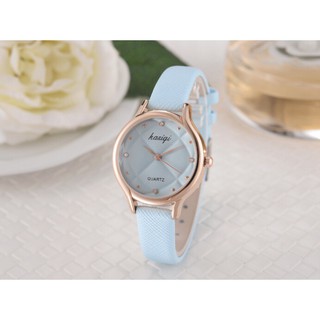 Đồng hồ nữ kasigi dây da sang trọng + tặng hộp đồng hồ + pin