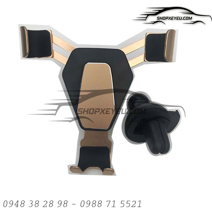 Giá đỡ điện thoại Ô TÔ kim loại ánh vàng