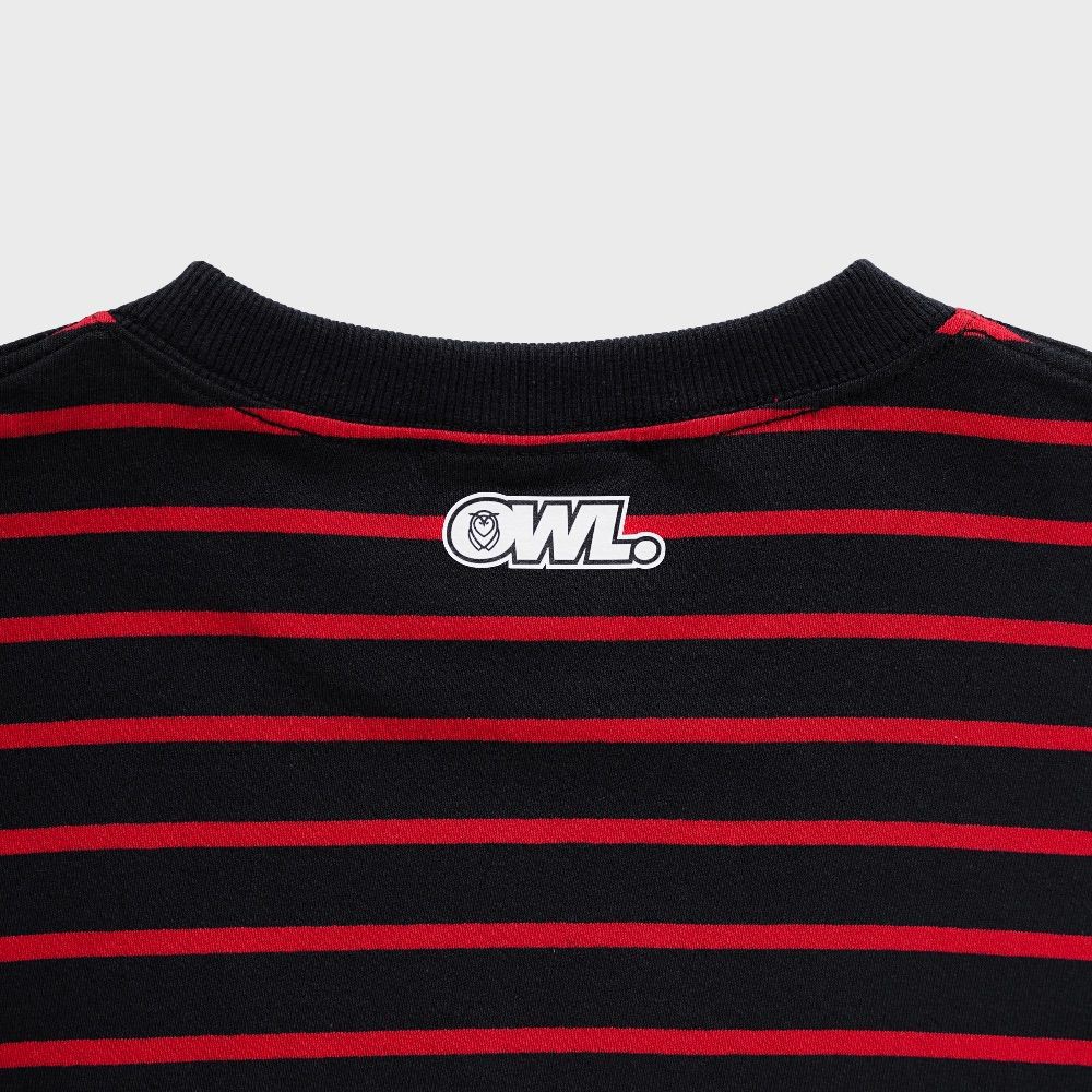 OWL BRAND® Striped Long-sleeve Tee - Áo Thun Sọc Tay Dài Màu Đỏ - OWL310121 | BigBuy360 - bigbuy360.vn