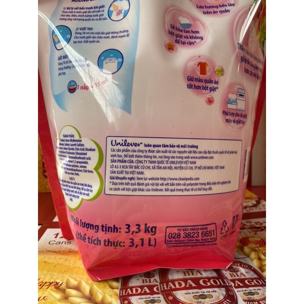 Túi Nước Giặt Surf Hương hoa cỏ diệu kỳ 2.9kg