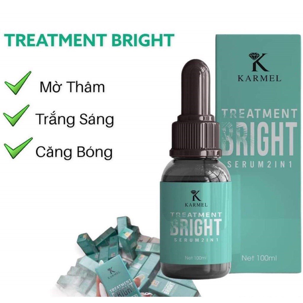 BỘ ĐÔI SERUM DETOX, TREATMEN  BRIGHT KAMEL (Mờ Thâm Nám, mụn, Sáng Da) karmel official