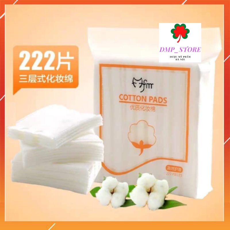 Bông tẩy trang 3 lớp Cotton Pads 222 miếng nội địa Trung