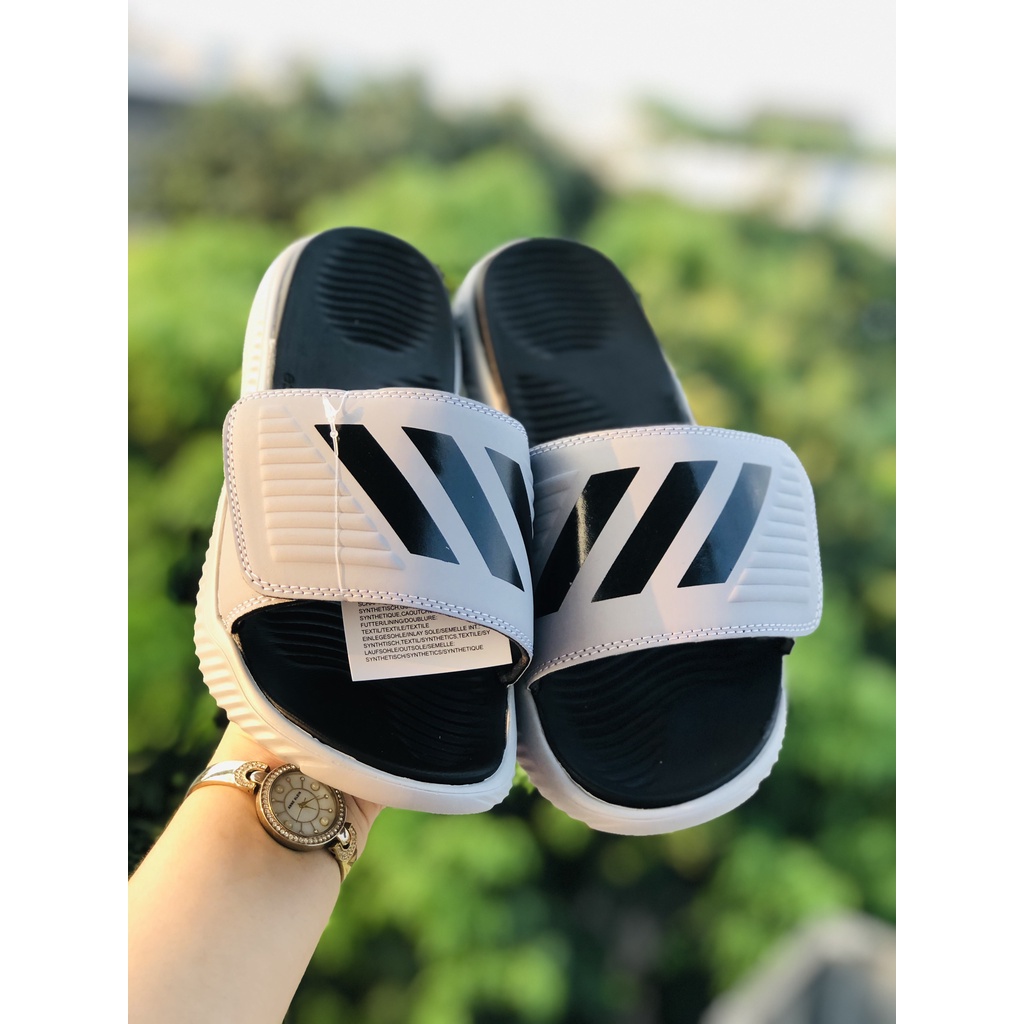 Dép Alphabounce 🎁FREESHIP +hộp🎁 quai ngang nam 3 sọc chất xịn 1-1 đủ màu