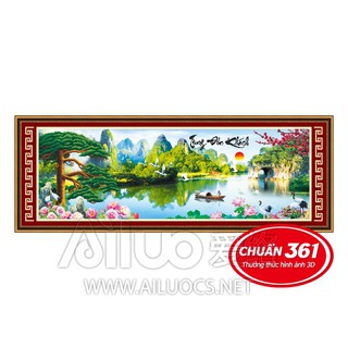 Tranh thêu Tùng Đón Khách ms 53319