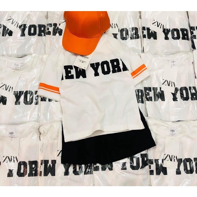 Bộ short NY kèm mũ bé trai bé gái