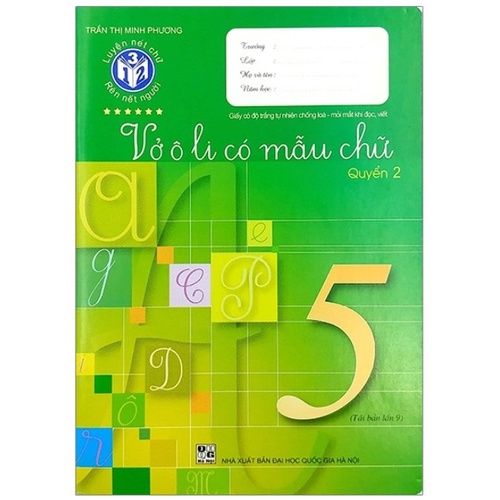 Sách - Vở Ô Li Có Mẫu Chữ 5 Tập 2