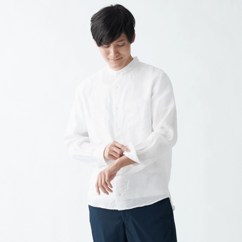 Muji Áo Vải French Linen Washed