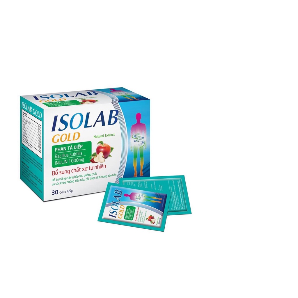 Cốm Nhuận Tràng Isolab Gold Hỗ Trợ Bổ Sung Chất Xơ Tự Nhiên, Cải Thiện Tình Trạng Táo Bón Hộp 30 Gói