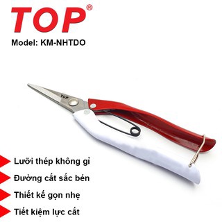 Kéo cắt cành mỏ thẳng cán thép TOP Đài Loan