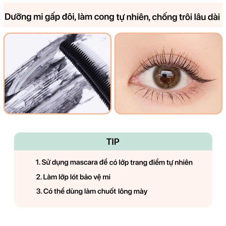 Chuốt Mi Mascara Định Hình Mi Siêu Cong Dài GOGO TALES Feather Feeling Fixator GT257