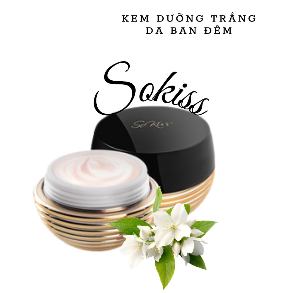 Kem dưỡng trắng và tái tạo da ban đêm SOKISS từ thảo mộc 38g