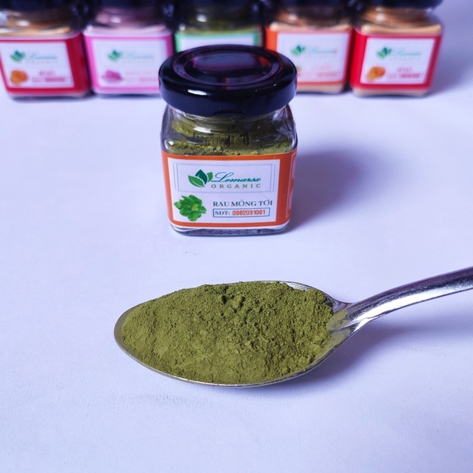 Bột Rau Mồng Tơi Hữu Cơ Sấy Lạnh 90gram Cho Bé Ăn Dặm