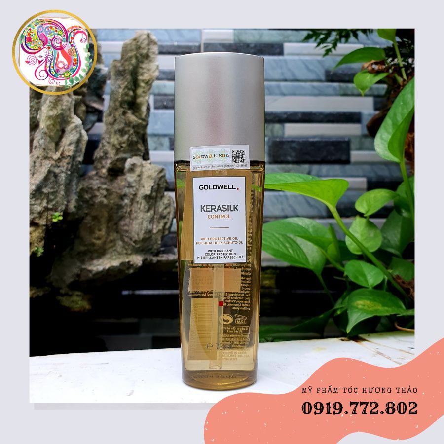 TINH DẦU DƯỠNG TÓC GOLDWELL KERASILK CONTROL RICH PROTECTIVE OIL 75ML
