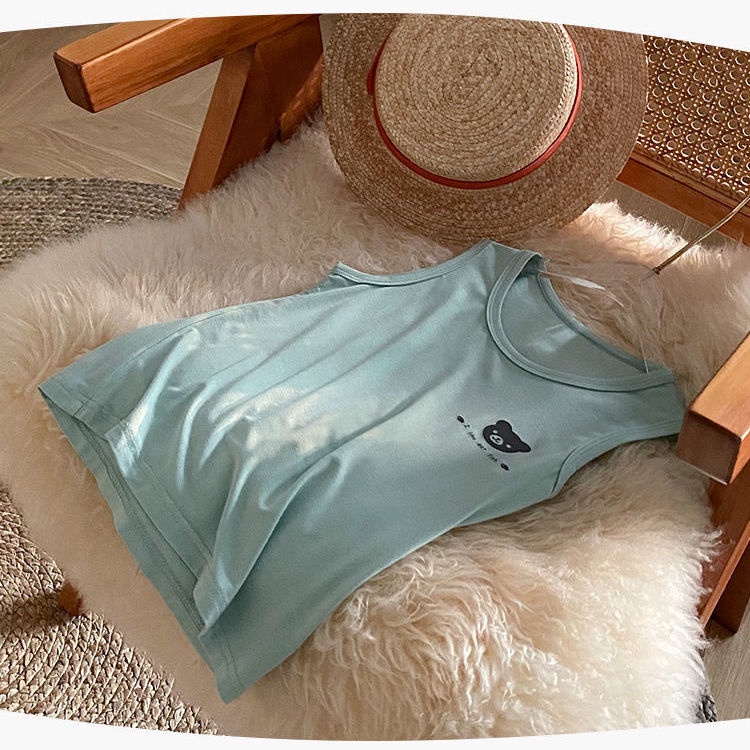 [Babycat] Hàng Có Sẵn Áo Lót Cotton Nguyên Chất Thân Thiện Với Da Thấm Mồ Hôi Phong Cách Nhật Bản Hàn Quốc Mùa Hè Cho Bé Trai Bé Gái