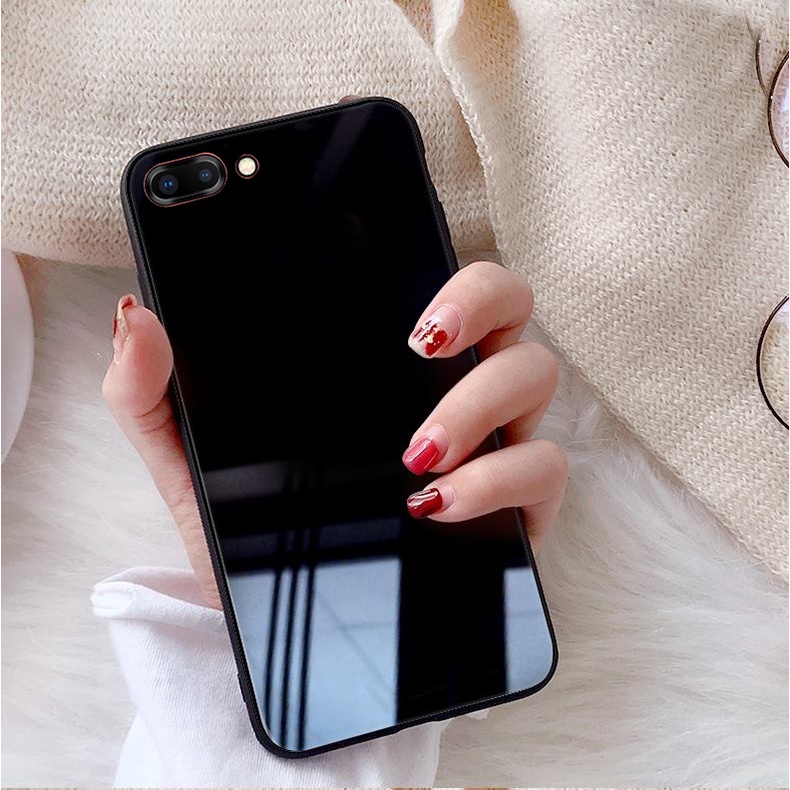 Ốp Lưng OPPO A3s, A12E, A5 Mặt kính gương sáng bóng cao cấp