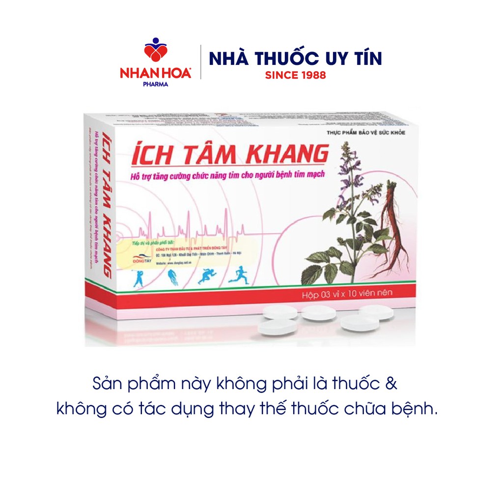 Viên Uống Bổ Tim Mạch Ích Tâm Khang hộp 30 viên