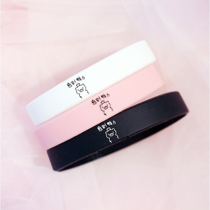 📛 RẺ VÔ ĐỊCH 📛 vòng tay silicon họa tiết con lợn dễ thương nhiều màu phong cách hàn quốc