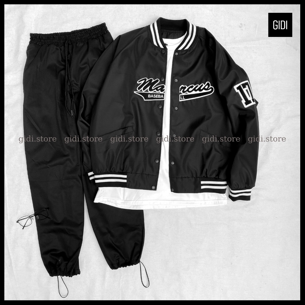 Áo Bomber Marcus - áo khoác Nam Nữ Unisex form rộng Jacket vải dù 2 lớp chống nắng