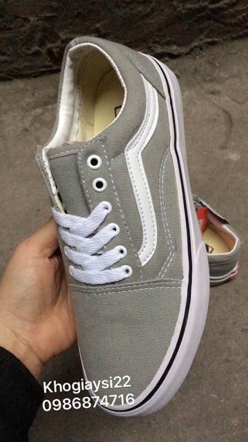 Tết [SALE SỐC-SẴN HÀNG] Giày vans old skool XÁM fullsize 36->43 NAM NỮ ☑ Chuẩn . ` ! ☭